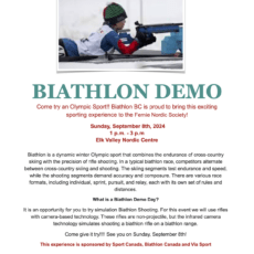 Biathlon Demo on Sunday Sept 8